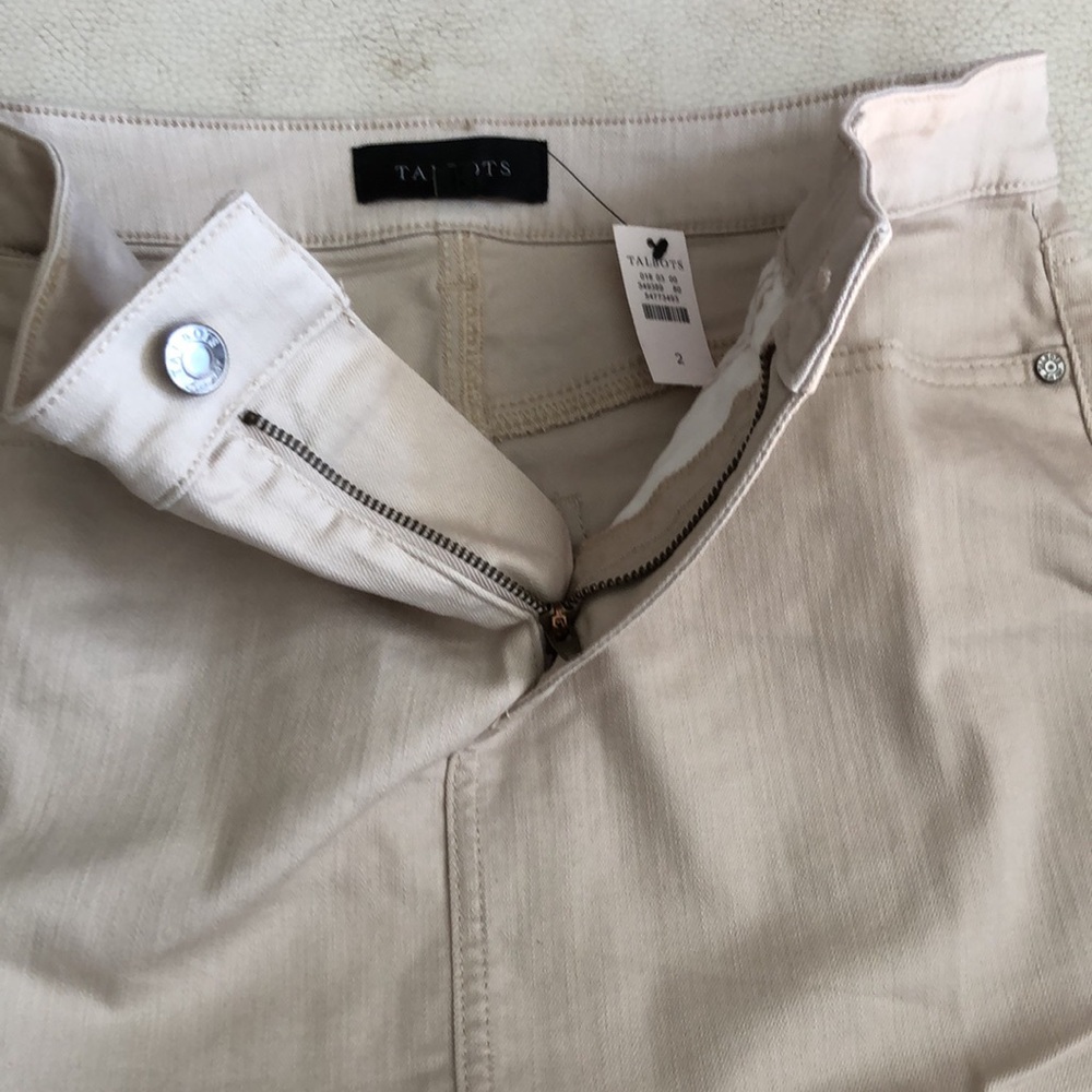 Talbots NWT light khaki denim pencil skirt - Picture 10 of 10